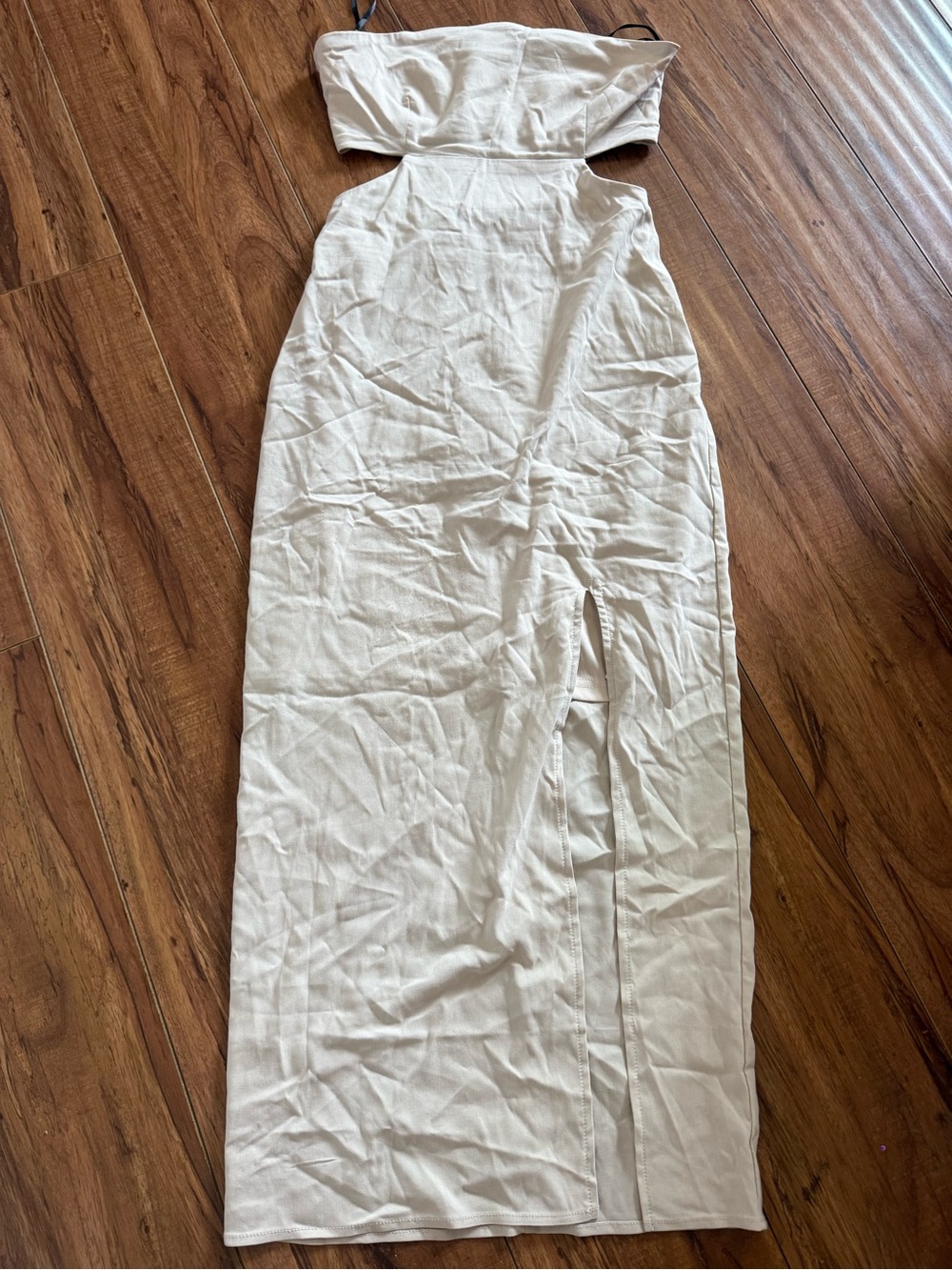 Forever 21 Cream Midi dress with Side Slit